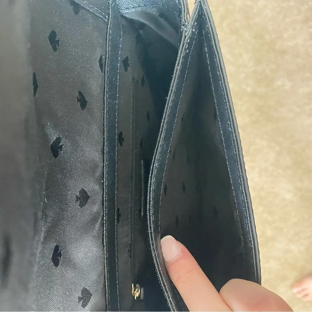 kate spade | Nadine Leather Crossbody Bag Black